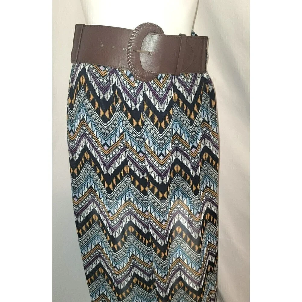 Doe & Rae Multicolor Sheer Maxi Skirt 1/4 Lined - Size S